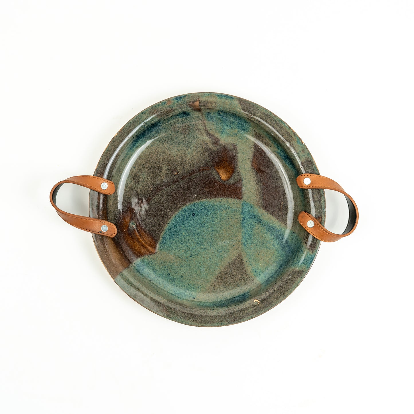 Blue Plate with Tan/Dark belt (LARGE)