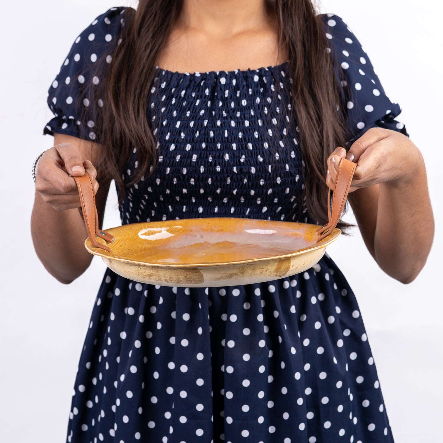 Blue Plate with Tan/Dark belt (LARGE)