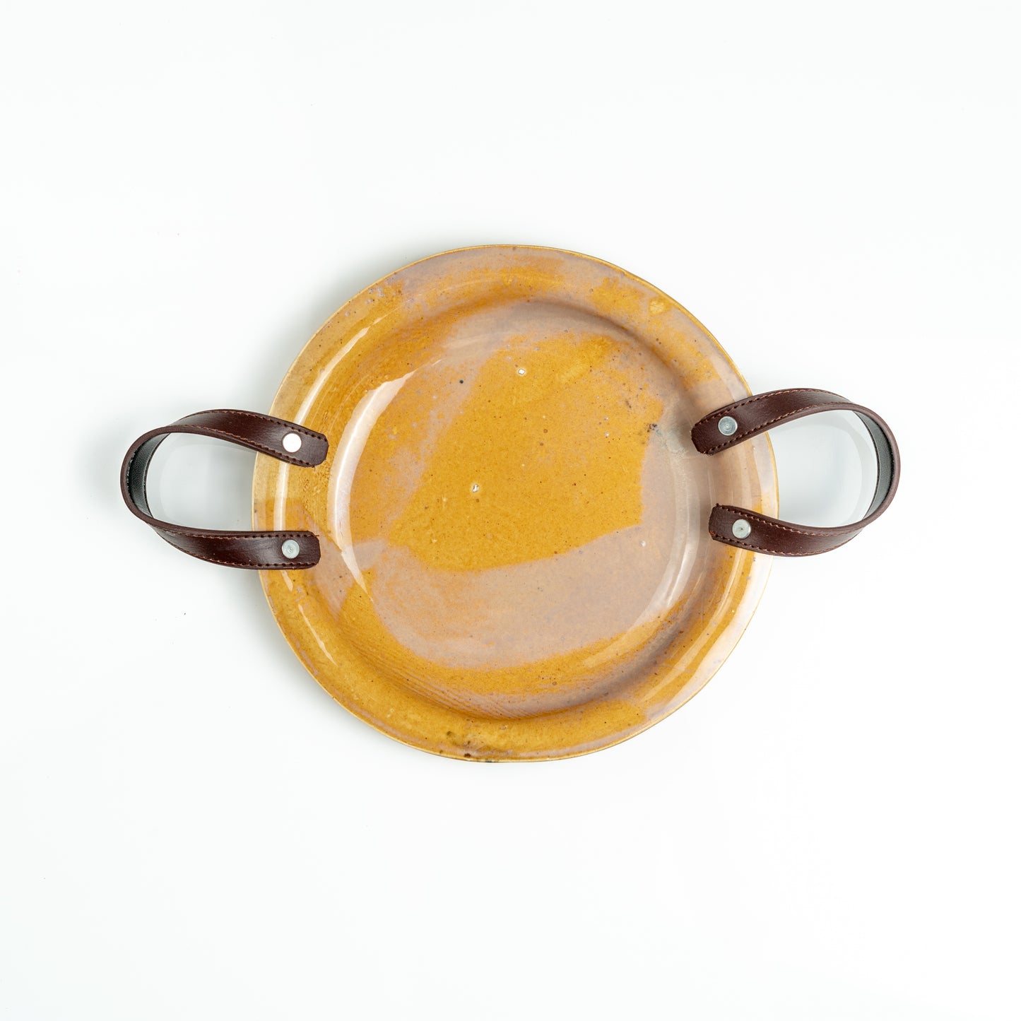 Chocolate Plate with Tan/ Dark Belt (SMALL)