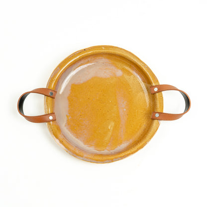 Blue Plate with Tan/Dark belt (LARGE)