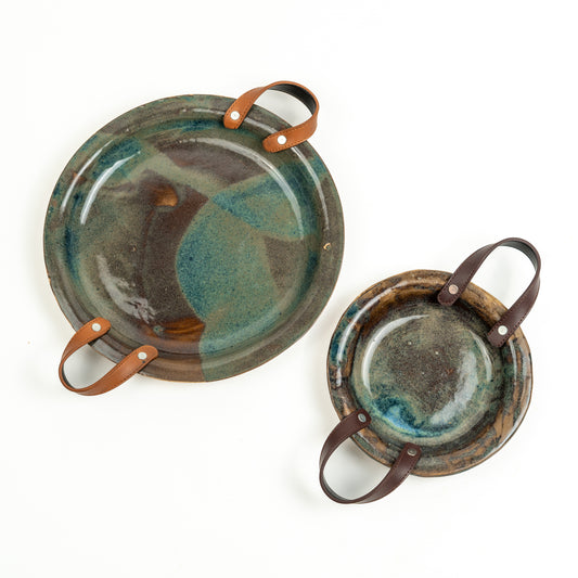 Blue Plate with Tan/Dark Belt(SMALL)