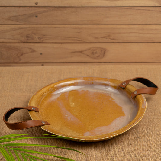 Chocolate Plate with Tan/Dark Belt (LARGE)