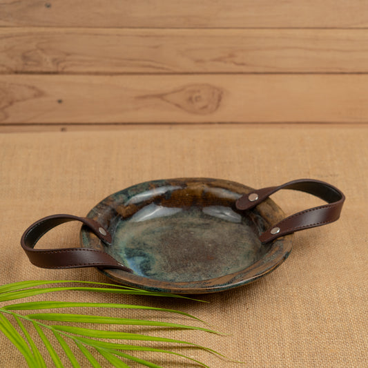 Blue Plate with Tan/Dark belt (MEDIUM)